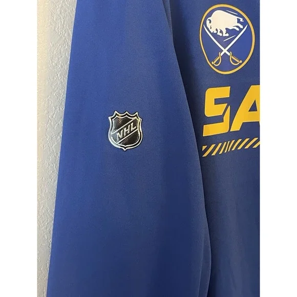 Men's 2XL NWOT Buffalo‎ Sabres Fanatics Authentic Pro Pullover Hoodie Blue